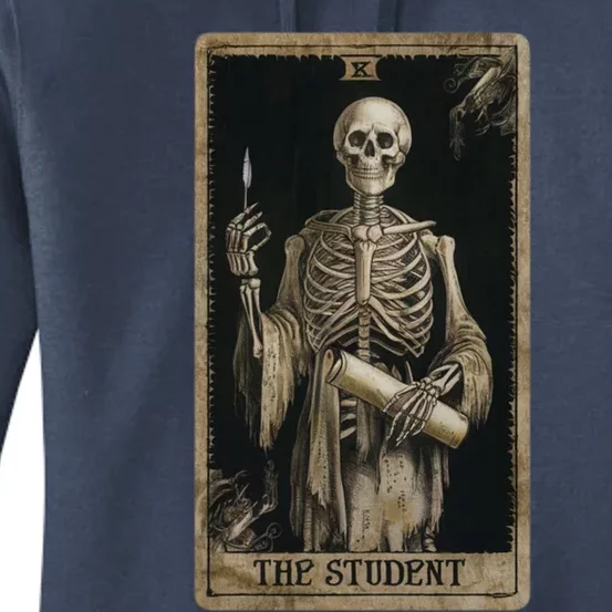 The Student Skeleton Tarot Card Cool Gift Women's Pullover Hoodie