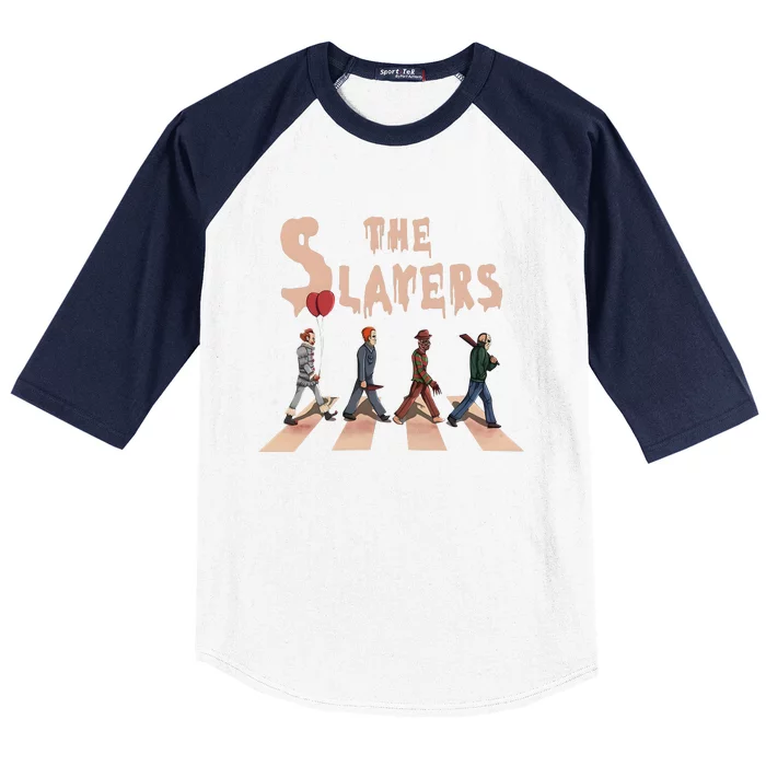 The Slayers Scary Movie Horror Film Club Horror Movie Character Baseball Sleeve Shirt