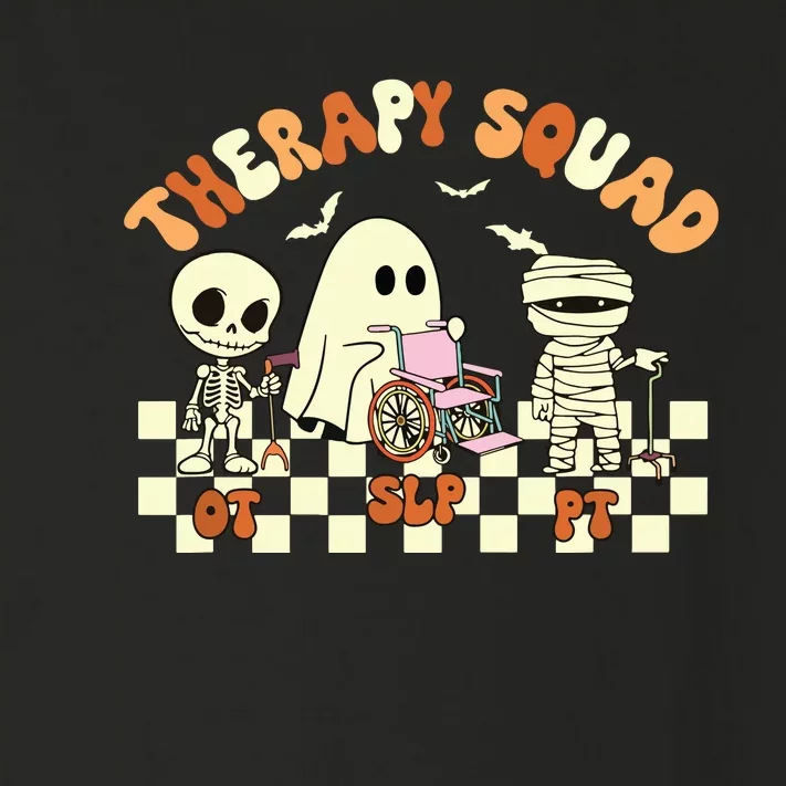 Therapy Squad SLP OT PT Groovy Halloween Speech Physical Toddler Long Sleeve Shirt