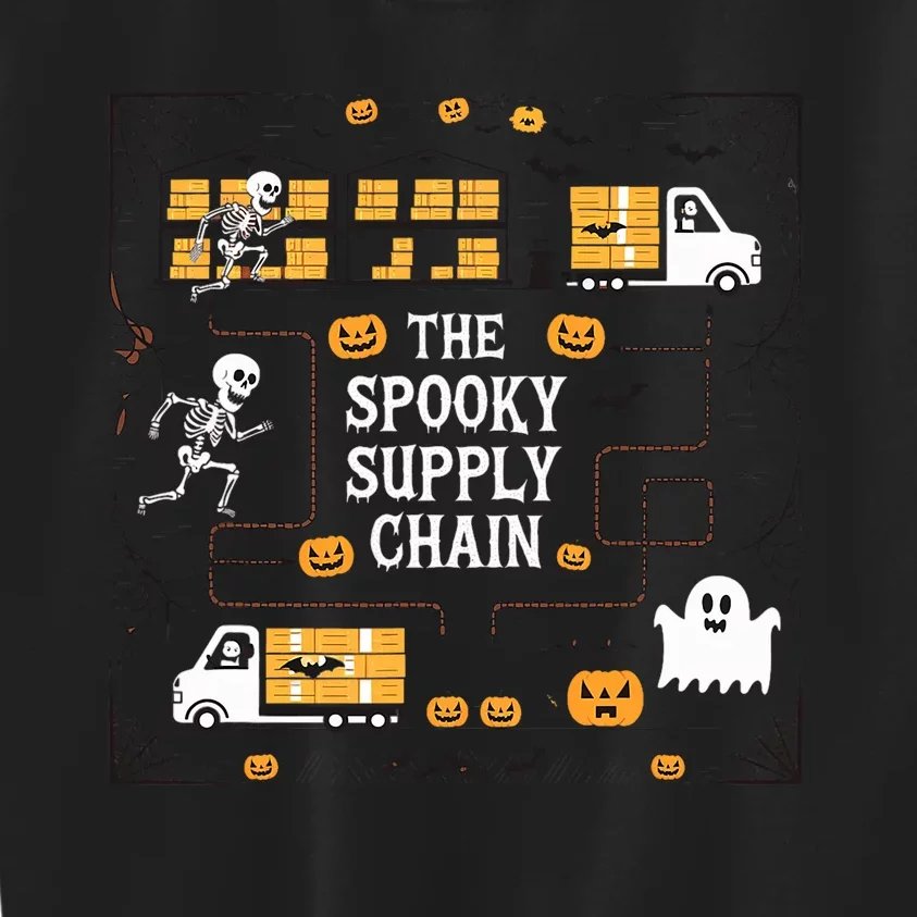 The Spooky Supply Chain Supply Chain Logistics Halloween Kids Sweatshirt