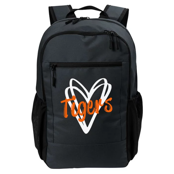 Tigers School Sports Fan Team Spirit Mascot Cute Heart Gift Daily Commute Backpack