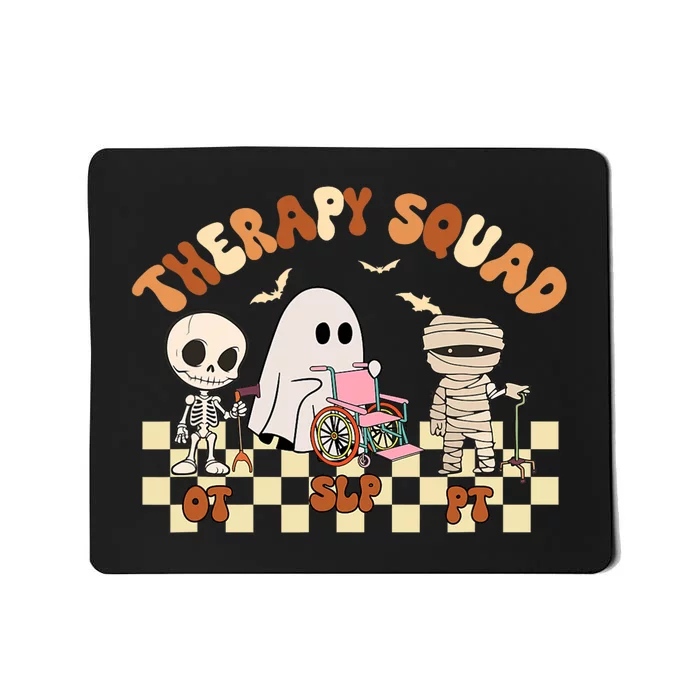 Therapy Squad SLP OT PT Groovy Halloween Speech Physical Mousepad