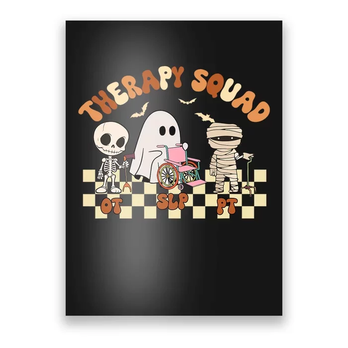 Therapy Squad SLP OT PT Groovy Halloween Speech Physical Poster