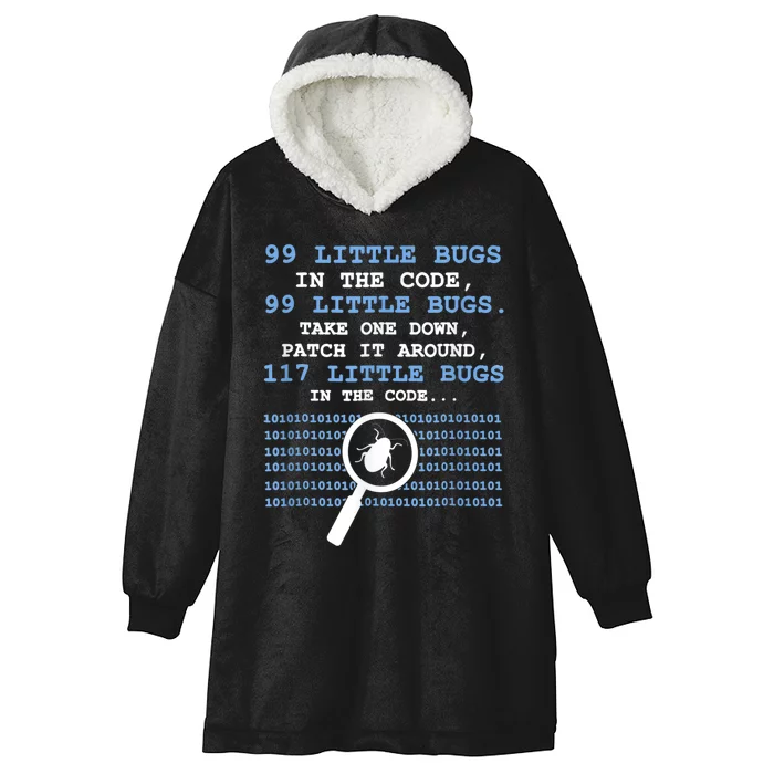 Technology Software Script HTML Network 99 Little Bugs Hooded Wearable Blanket