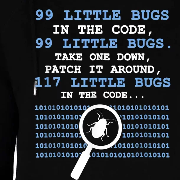 Technology Software Script HTML Network 99 Little Bugs Womens Funnel Neck Pullover Hood