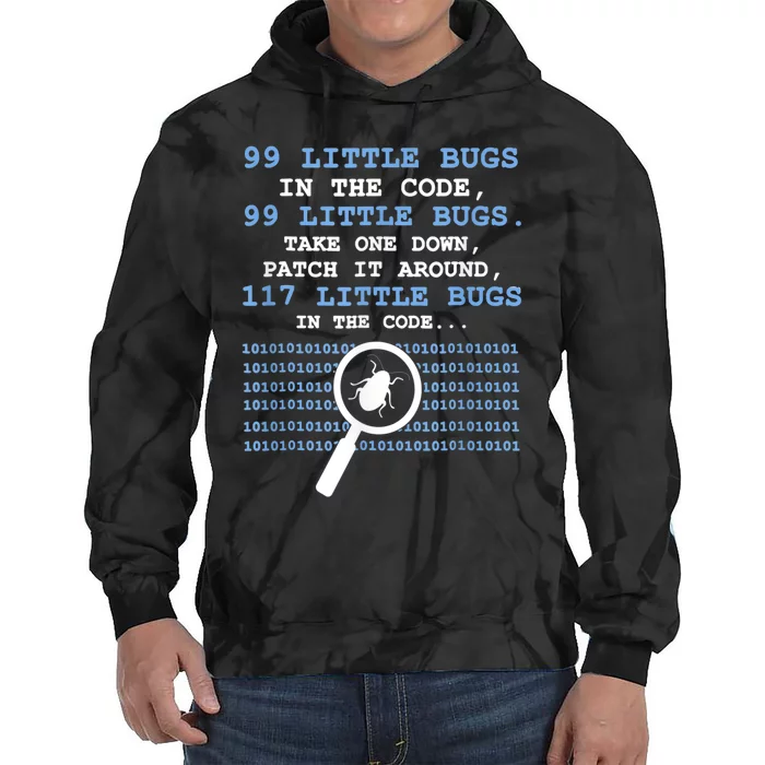 Technology Software Script HTML Network 99 Little Bugs Tie Dye Hoodie