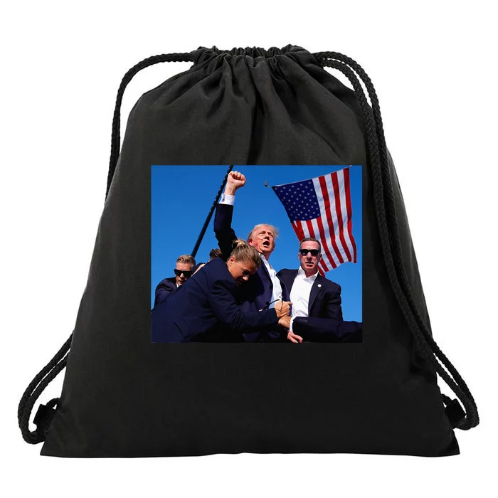 Trump Still Standing Drawstring Bag