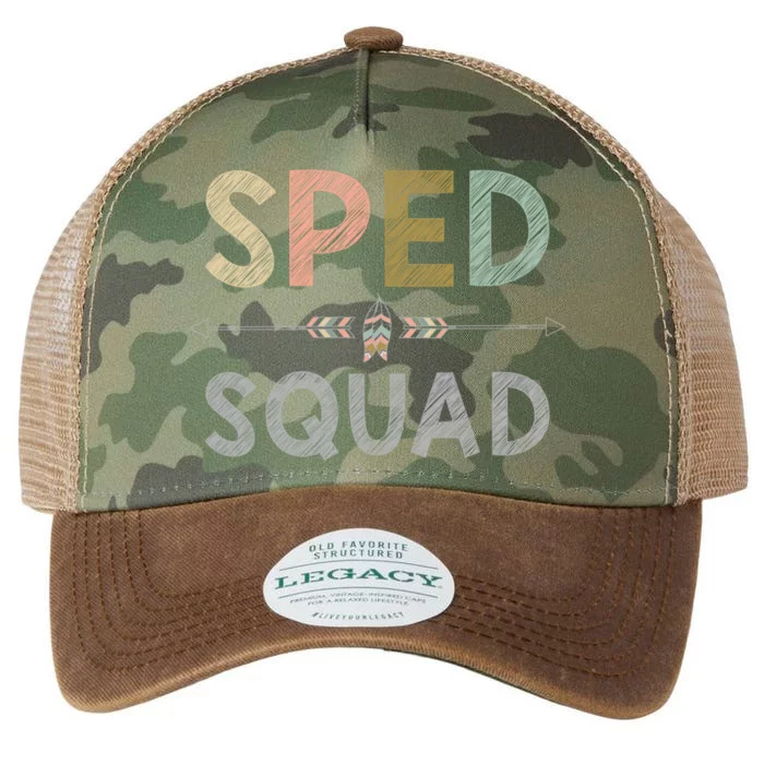 Team Sped Squad Teacher Special Ed Special Education Gift Legacy Tie Dye Trucker Hat