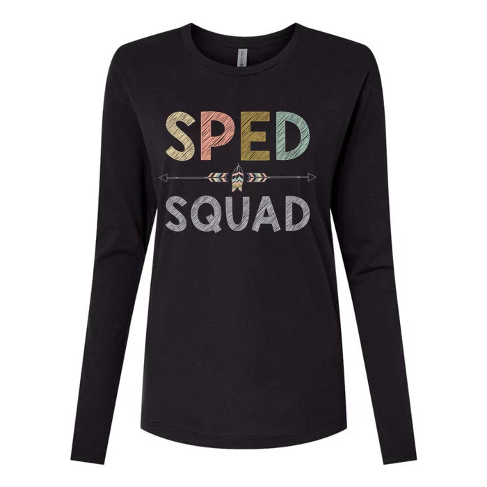 Team Sped Squad Teacher Special Ed Special Education Gift Womens Cotton Relaxed Long Sleeve T-Shirt