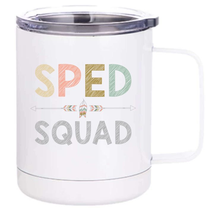 Team Sped Squad Teacher Special Ed Special Education Gift Front & Back 12oz Stainless Steel Tumbler Cup