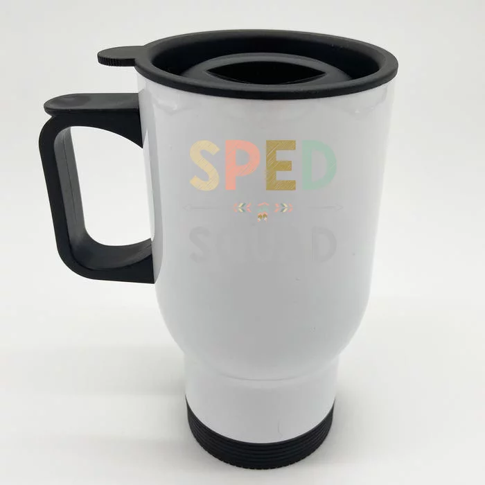 Team Sped Squad Teacher Special Ed Special Education Gift Front & Back Stainless Steel Travel Mug