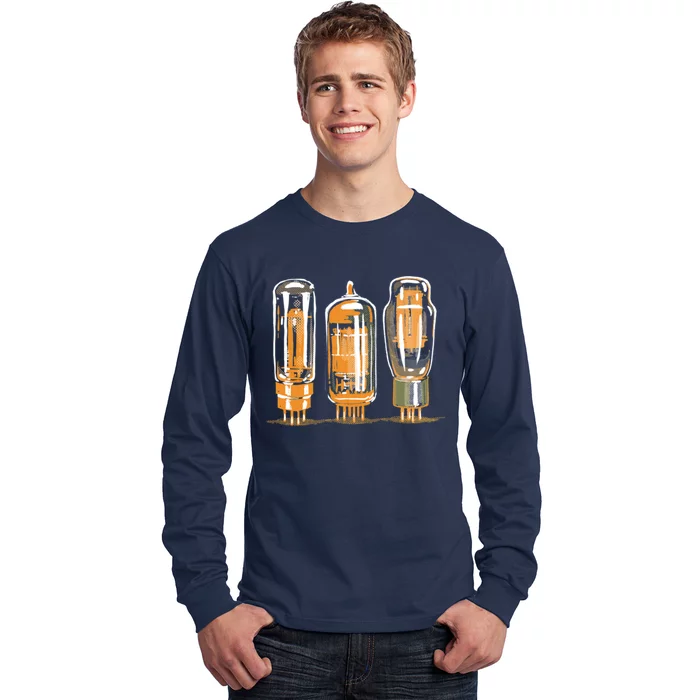 Throwback Style Stereo Amplifier Vacuum Tubes Long Sleeve Shirt