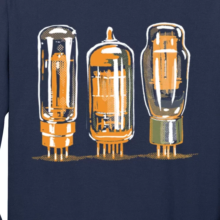 Throwback Style Stereo Amplifier Vacuum Tubes Long Sleeve Shirt