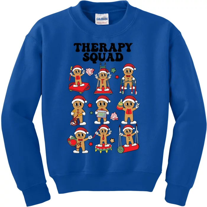 Therapy Squad Slp Ot Pt Team Christmas Gingerbread Xmas Gift Kids Sweatshirt