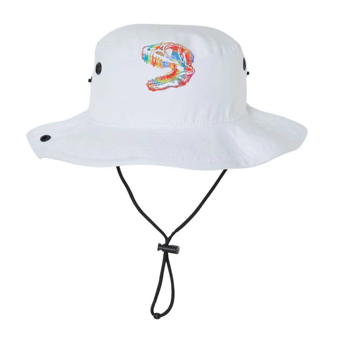 TRex Skull Skeleton Tie Dye Dino Bones Fossil Dinosaur Gift Legacy Cool Fit Booney Bucket Hat