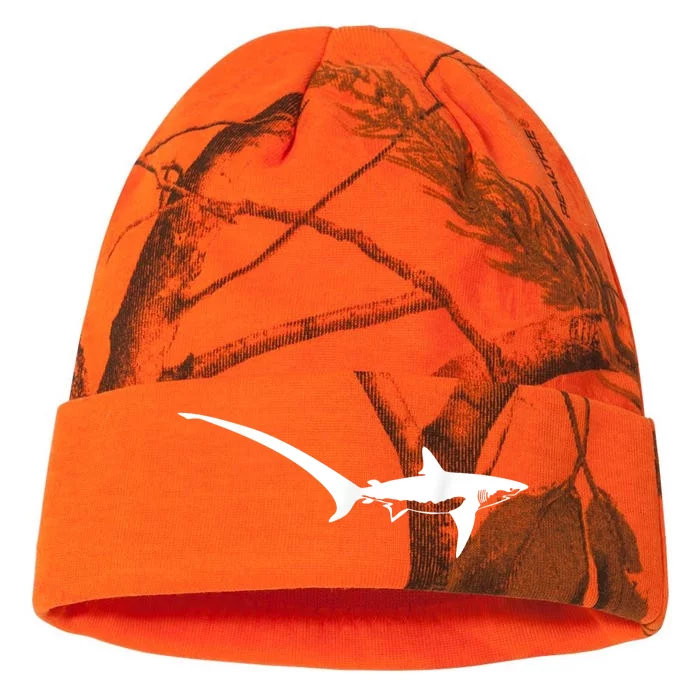 Thresher Shark Silhouette Simple Shark Design Kati - 12in Camo Beanie