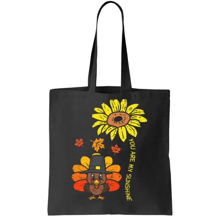 Turkey Sunflower Sunshine Thanksgiving Fall Tote Bag