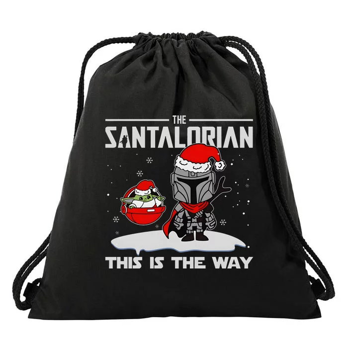 The Santalorian Star Christmas Wars Drawstring Bag