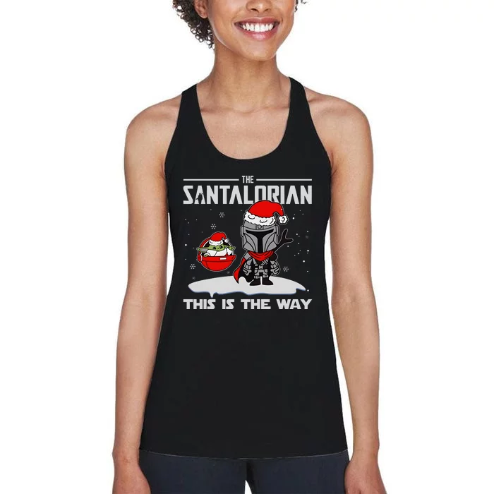 The Santalorian Star Christmas Wars Women's Racerback Tank