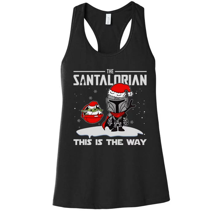 The Santalorian Star Christmas Wars Women's Racerback Tank