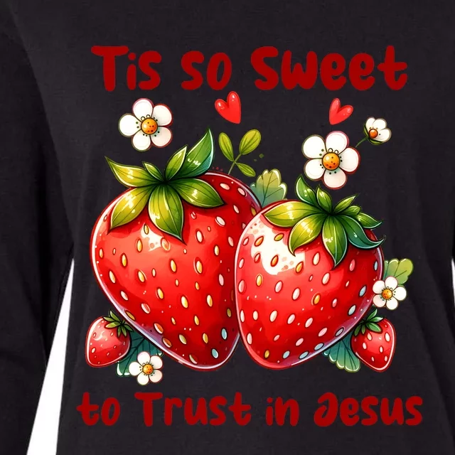 Tis So Sweet To Trust In Jesus Womens Cotton Relaxed Long Sleeve T-Shirt