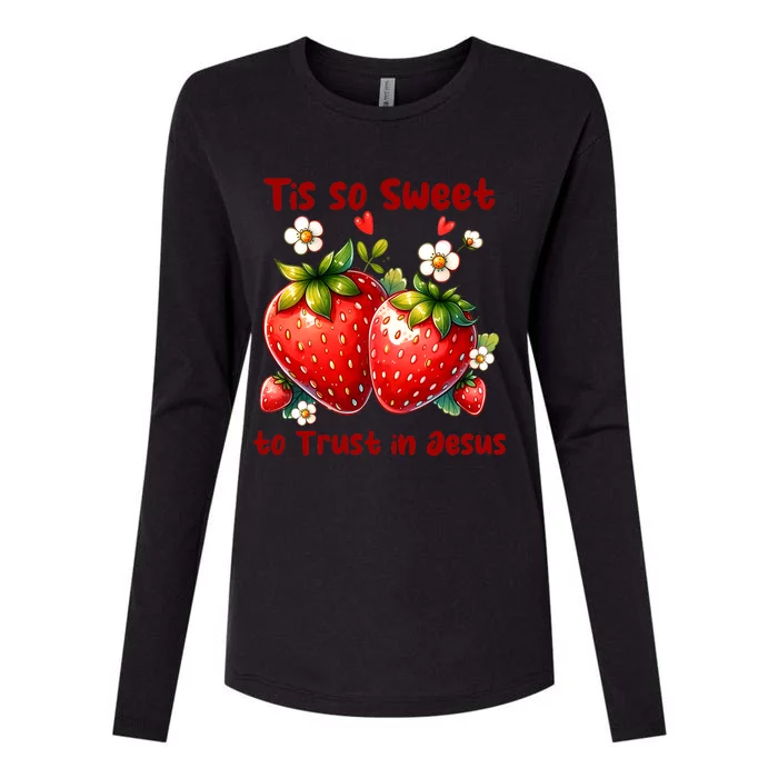 Tis So Sweet To Trust In Jesus Womens Cotton Relaxed Long Sleeve T-Shirt