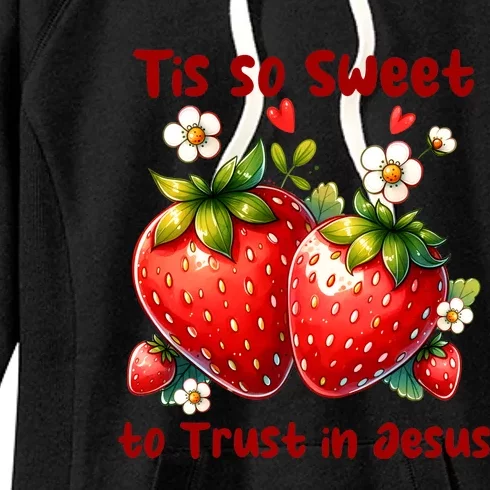 Tis So Sweet To Trust In Jesus Women's Fleece Hoodie