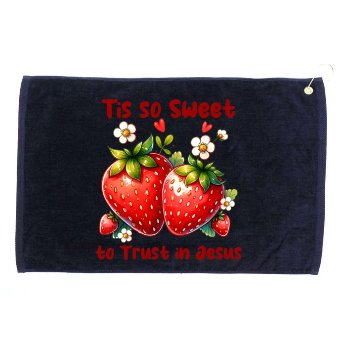 Tis So Sweet To Trust In Jesus Grommeted Golf Towel