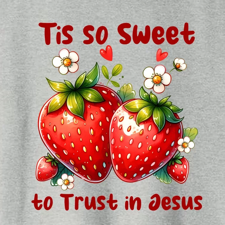 Tis So Sweet To Trust In Jesus Women's Crop Top Tee