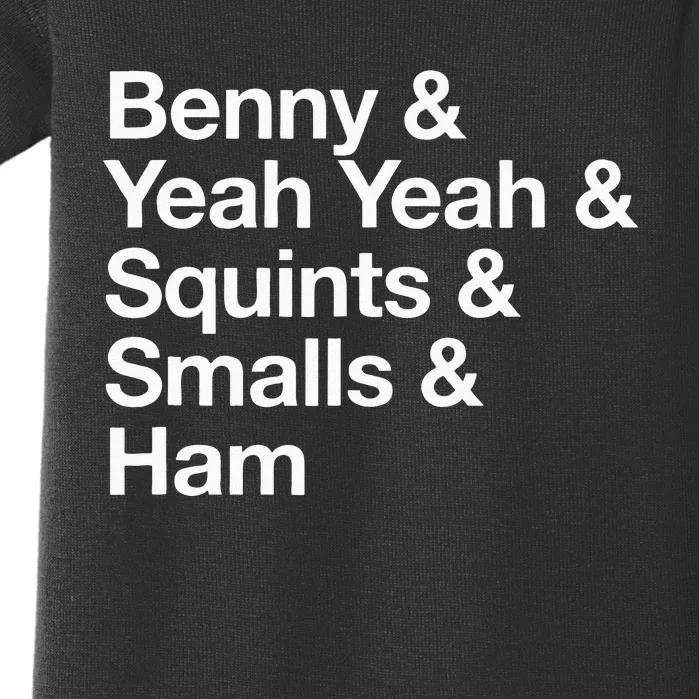 The Sandlot Stacked Name List Baby Bodysuit