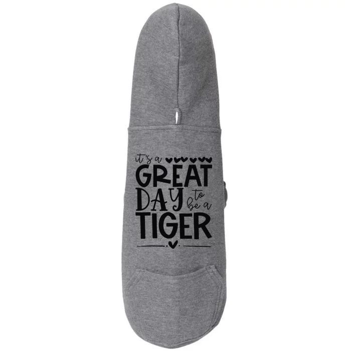 Tigers School Sports Fan Team Spirit Great Day Doggie 3-End Fleece Hoodie