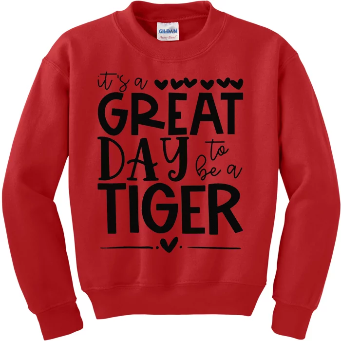 Tigers School Sports Fan Team Spirit Great Day Kids Sweatshirt