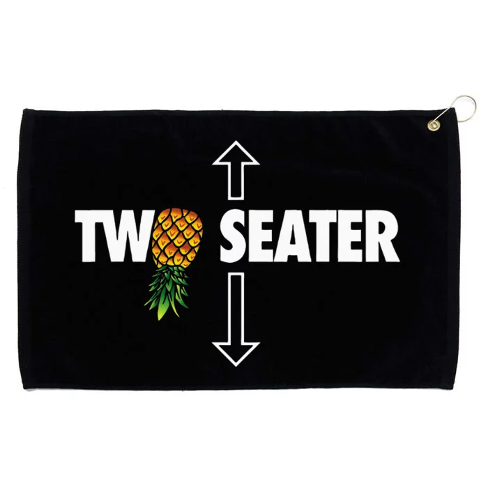 Two Seater Swinger Funny Upside Down Pineapple Swinger Grommeted Golf Towel