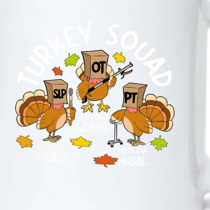 Turkey Squad Slp Ot Pt Therapy Team Fall Thanksgiving Black Color Changing Mug