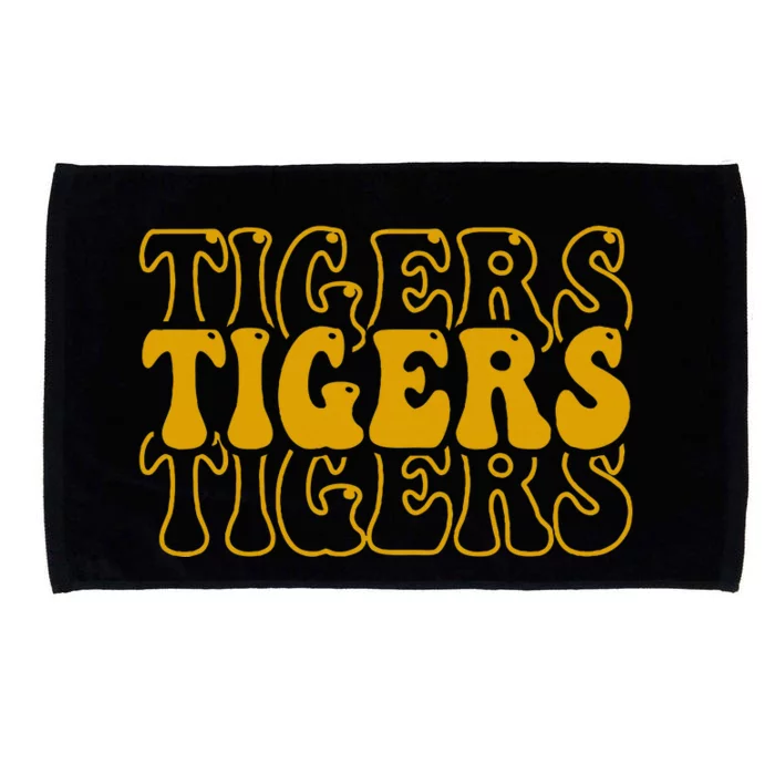 Tigers School Sports Fan Team Spirit Mascot Cute Microfiber Hand Towel