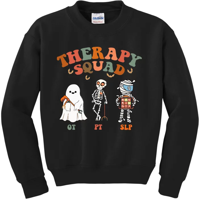 Therapy Squad Slp Ot Pt Team Halloween Funny Physical Kids Sweatshirt