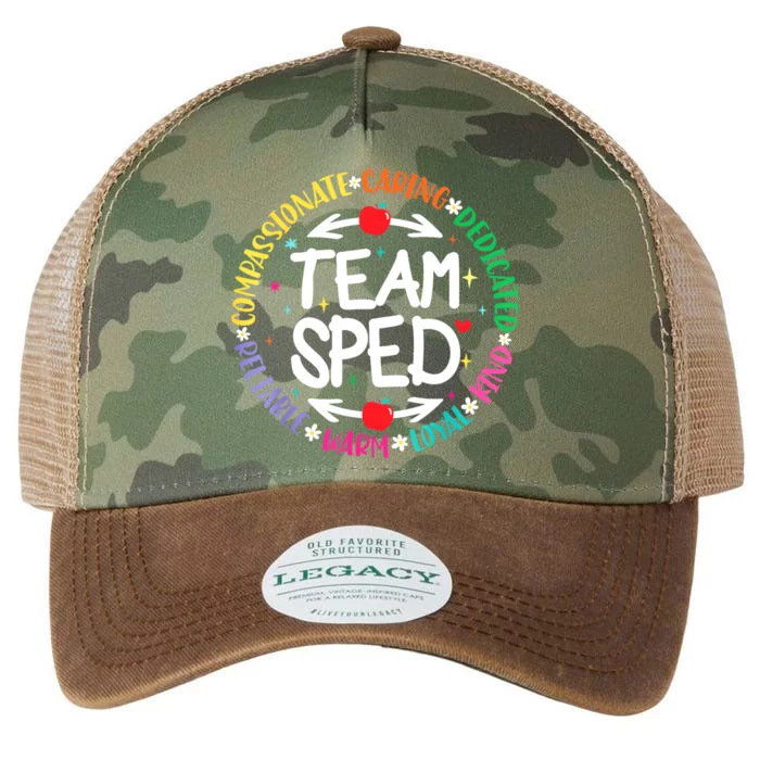 Team Sped Special Teacher Specialist School Caretaker Staff Legacy Tie Dye Trucker Hat