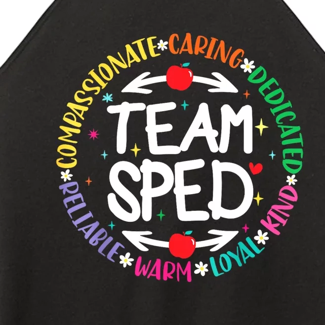 Team Sped Special Teacher Specialist School Caretaker Staff Women’s Perfect Tri Rocker Tank