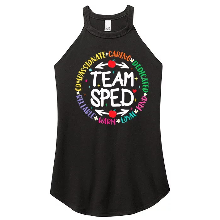 Team Sped Special Teacher Specialist School Caretaker Staff Women’s Perfect Tri Rocker Tank