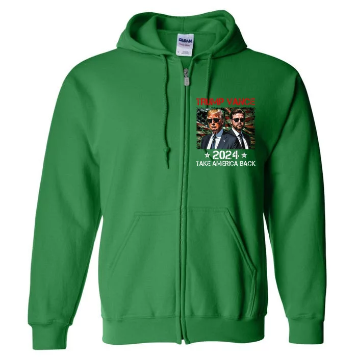 Trump Shot Strong President Bloody Ear Bleeding Trump 2024 Full Zip Hoodie