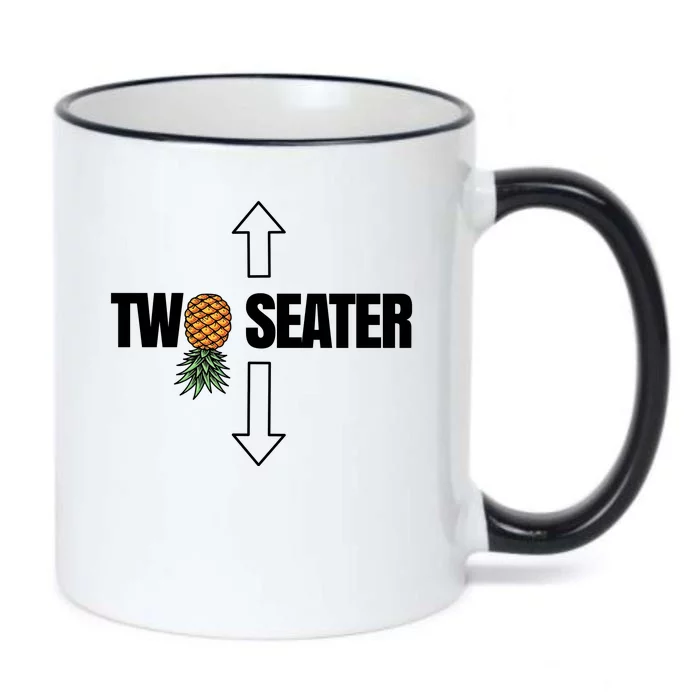 Two Seater Swinger Pineapple Funny Black Color Changing Mug