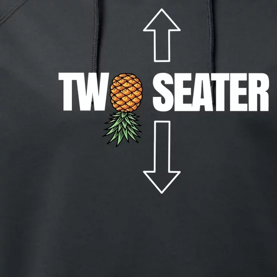 Two Seater Swinger Pineapple Funny Performance Fleece Hoodie