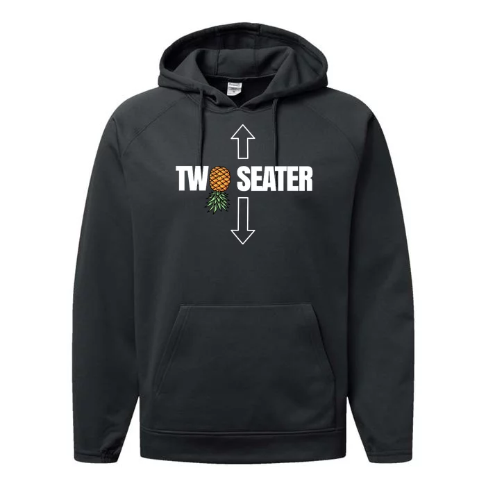 Two Seater Swinger Pineapple Funny Performance Fleece Hoodie