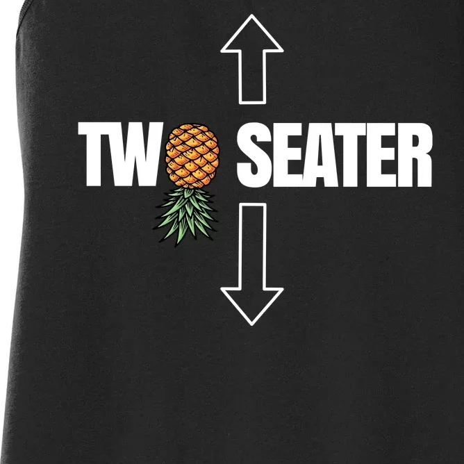 Two Seater Swinger Pineapple Funny Women's Racerback Tank