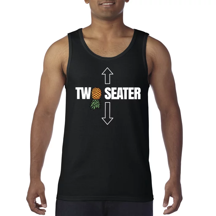 Two Seater Swinger Pineapple Funny Tank Top