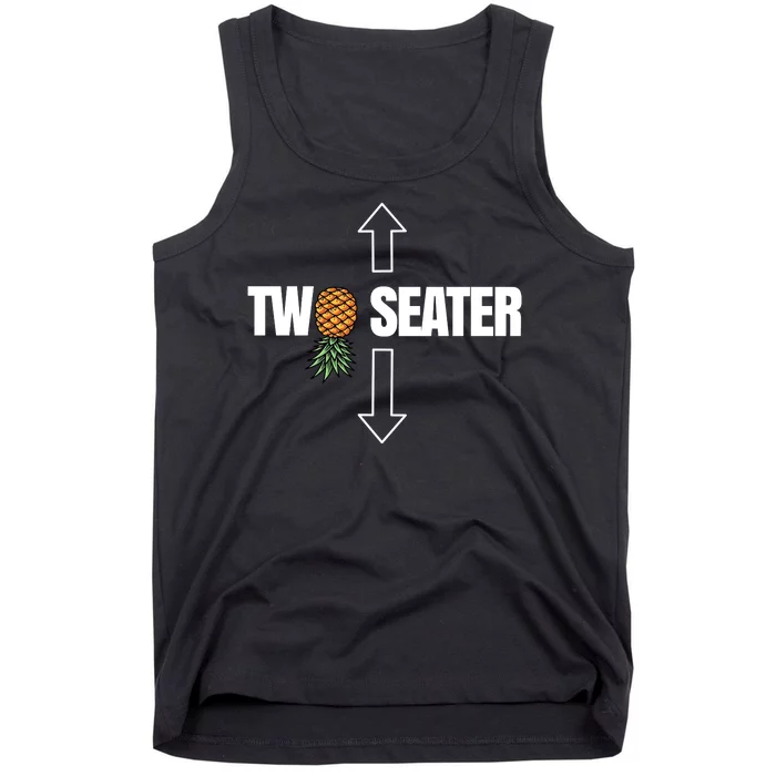 Two Seater Swinger Pineapple Funny Tank Top