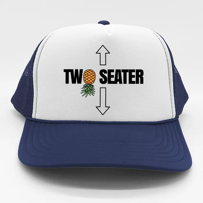 Two Seater Swinger Pineapple Funny Trucker Hat