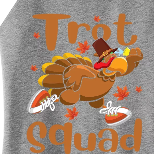 Trot Squad Thanksgiving Turkey Funny Running Turkey Lover Gift Women’s Perfect Tri Rocker Tank