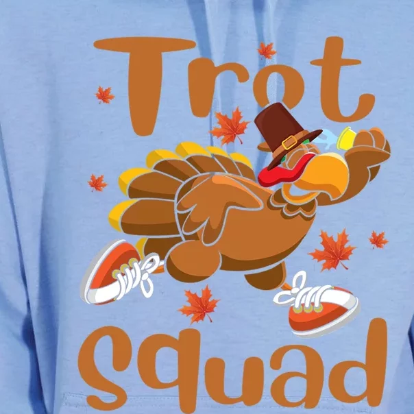 Trot Squad Thanksgiving Turkey Funny Running Turkey Lover Gift Unisex Surf Hoodie