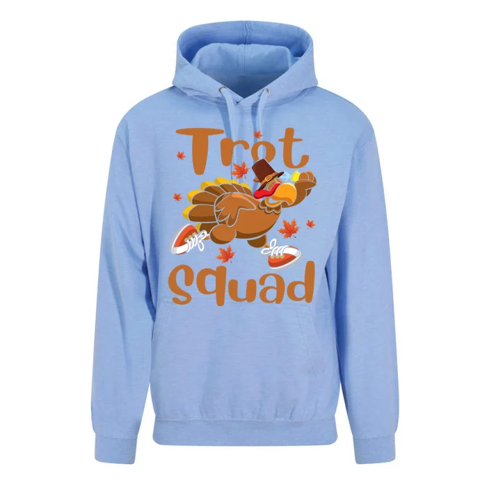 Trot Squad Thanksgiving Turkey Funny Running Turkey Lover Gift Unisex Surf Hoodie